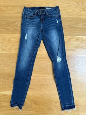 Aeropostale Dark Blue Distressed Skinny Jeans